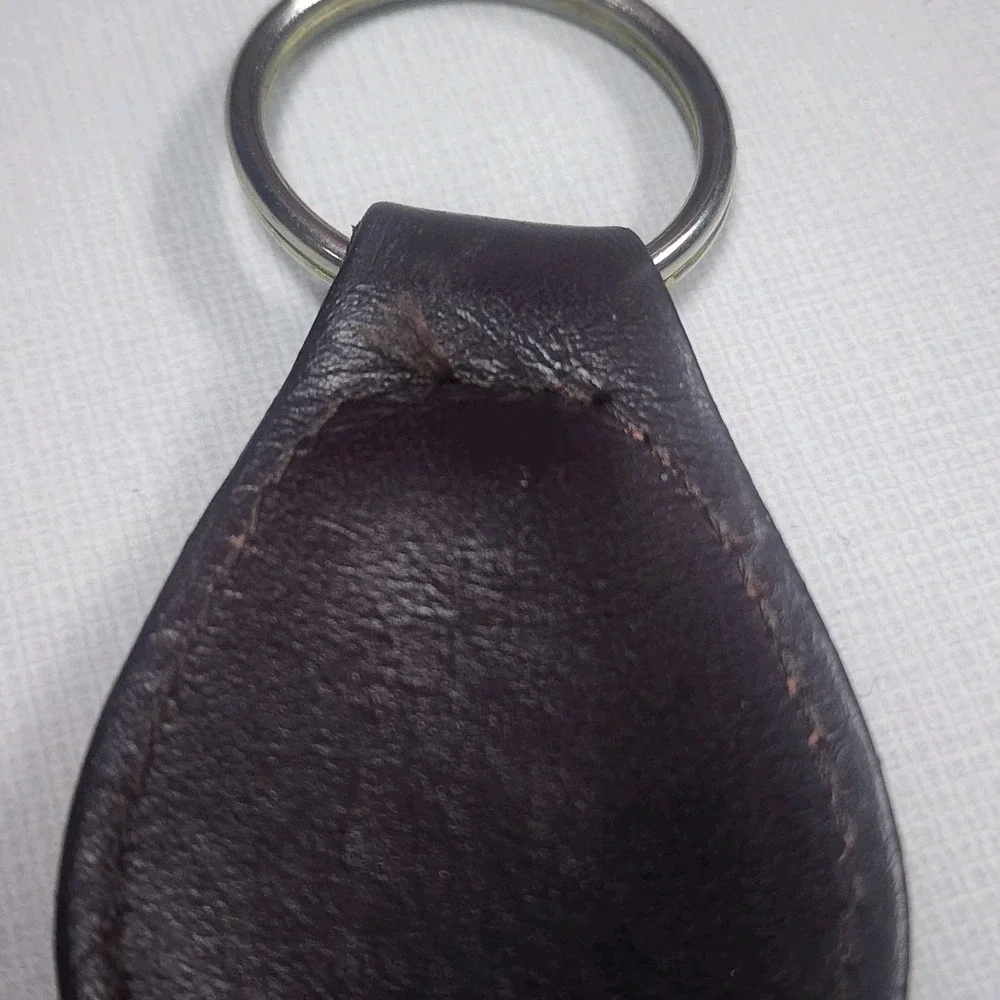 Vintage Beat Buy Brown Leather Token Keychain Vintage Key Ring